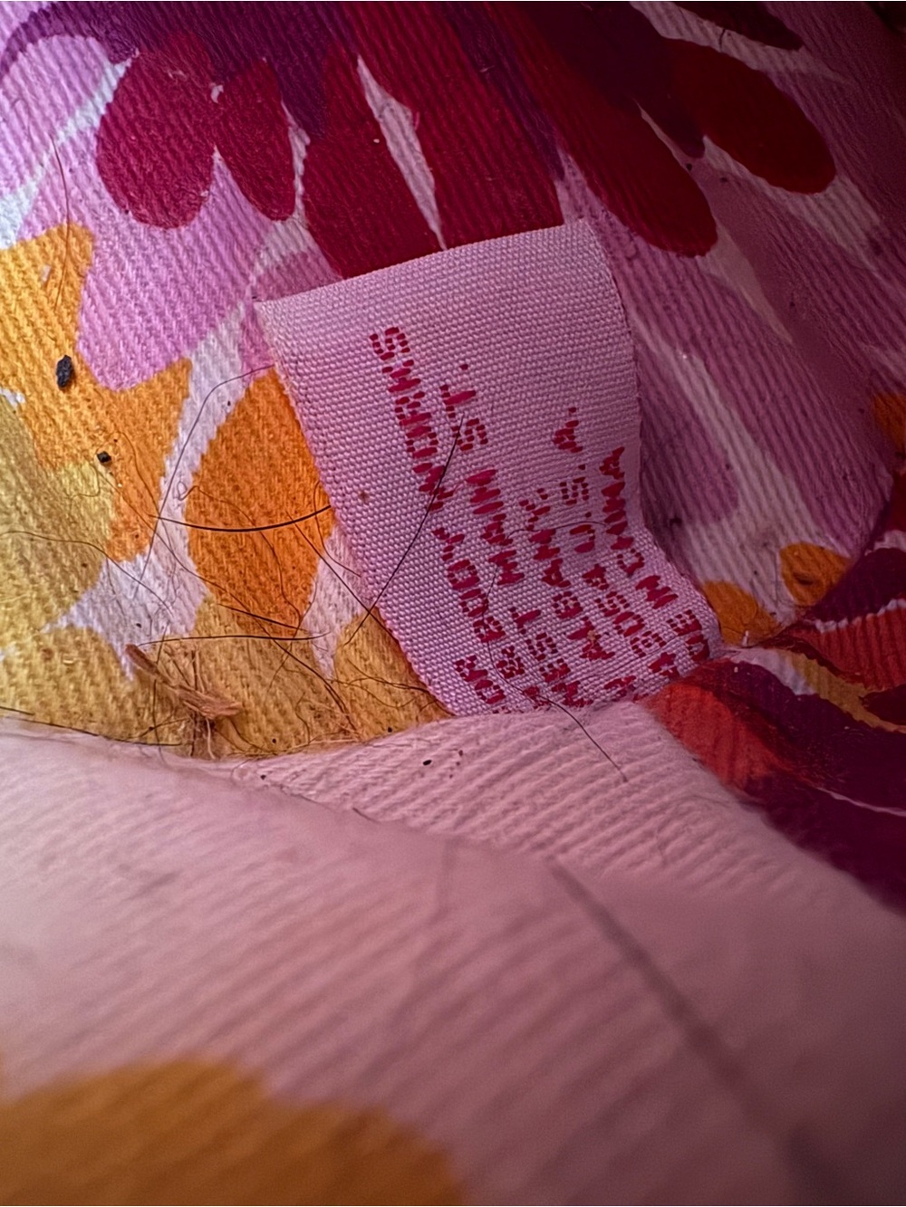 Woven Straw Bag Purse Pink Floral Appliqué Strap Zip Resort Cruise Coastal Beach - Picture 6 of 9